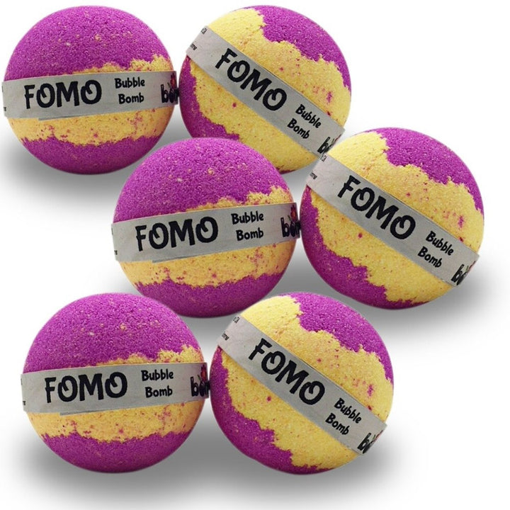 FOMO Bubble Bath Bomb 6 pack creates thick luscious bubbles that last for ages - Never Miss a Party