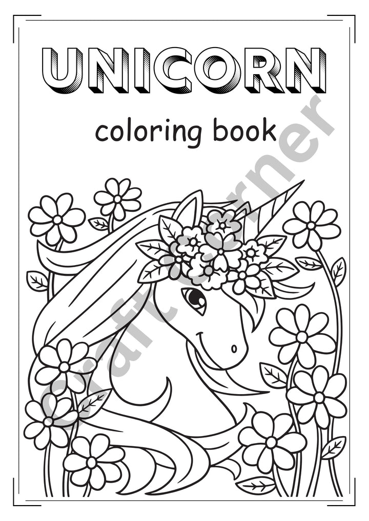 Unicorn Colouring Book - Instant Printable