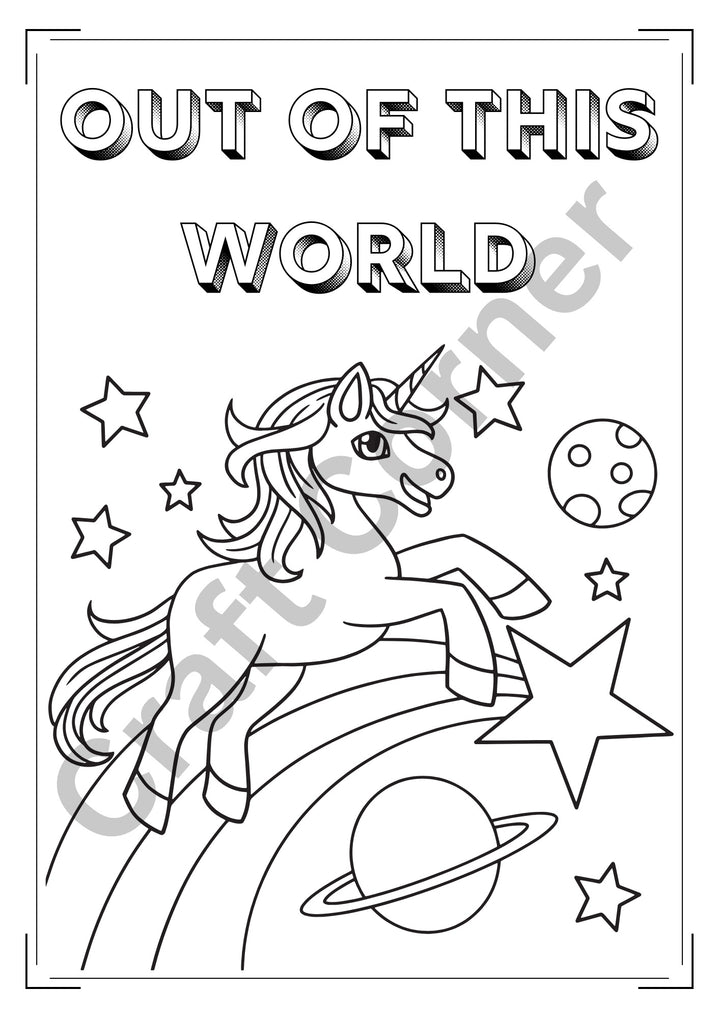 Unicorn Colouring Book - Instant Printable