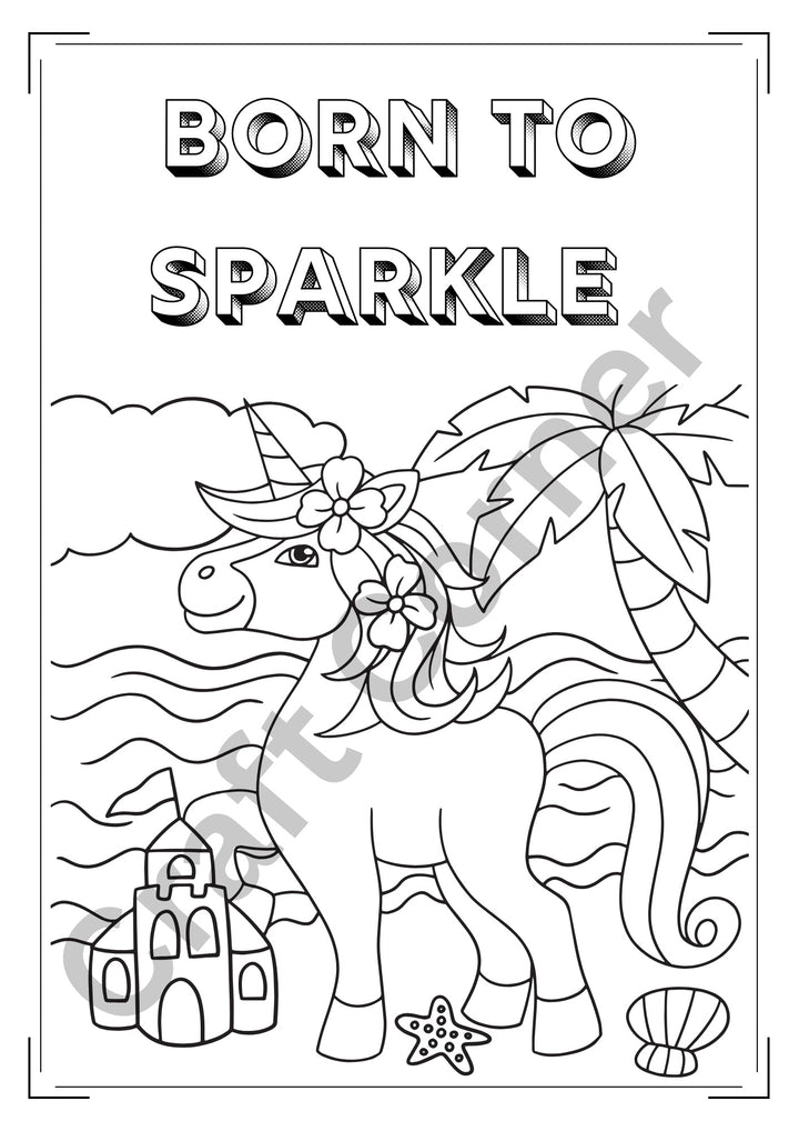 Unicorn Colouring Book - Instant Printable