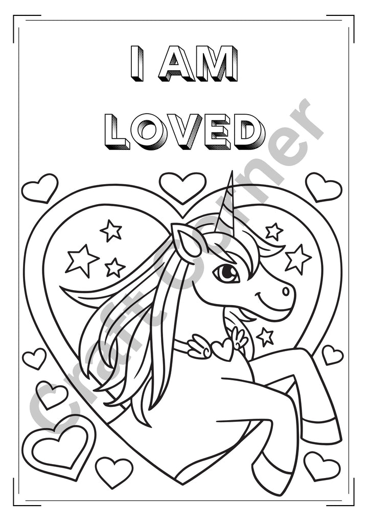 Unicorn Colouring Book - Instant Printable