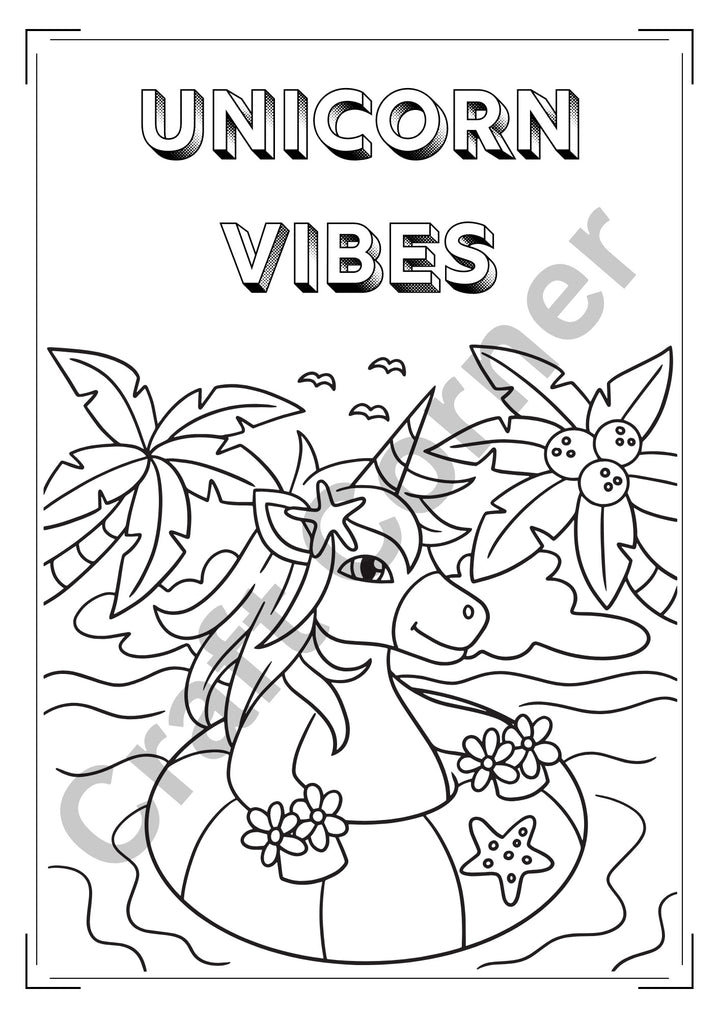 Unicorn Colouring Book - Instant Printable