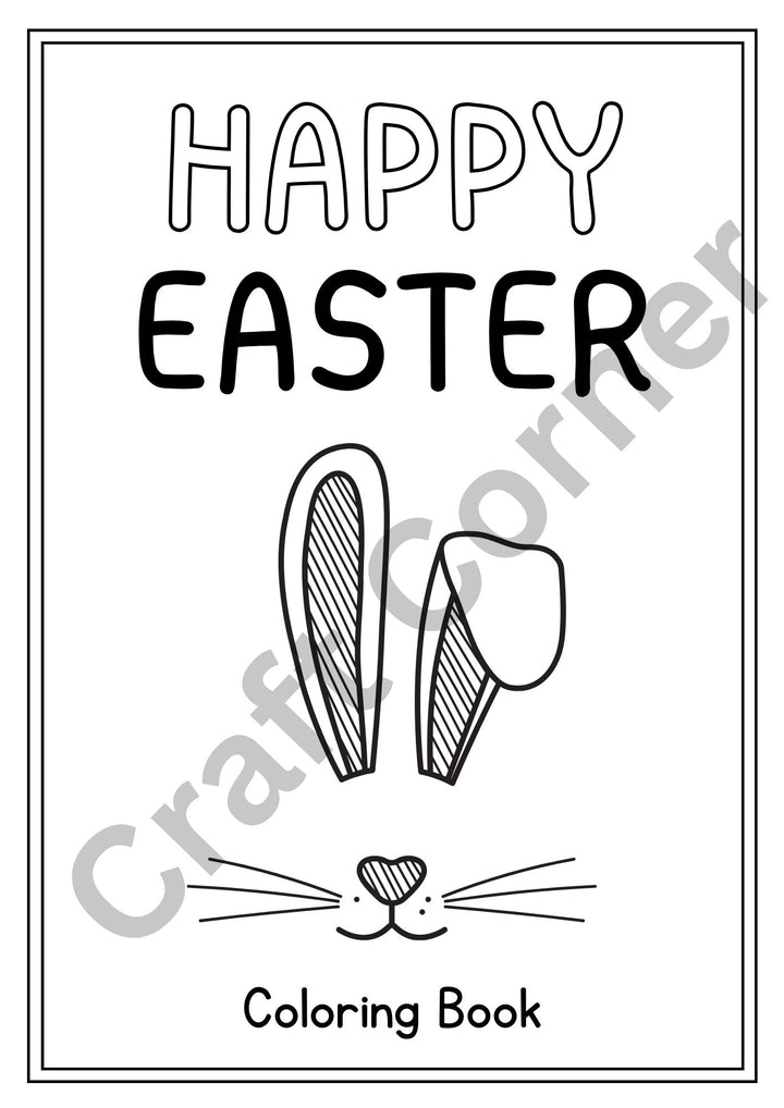 Easter Bunny Colouring in Book - Instant Printable