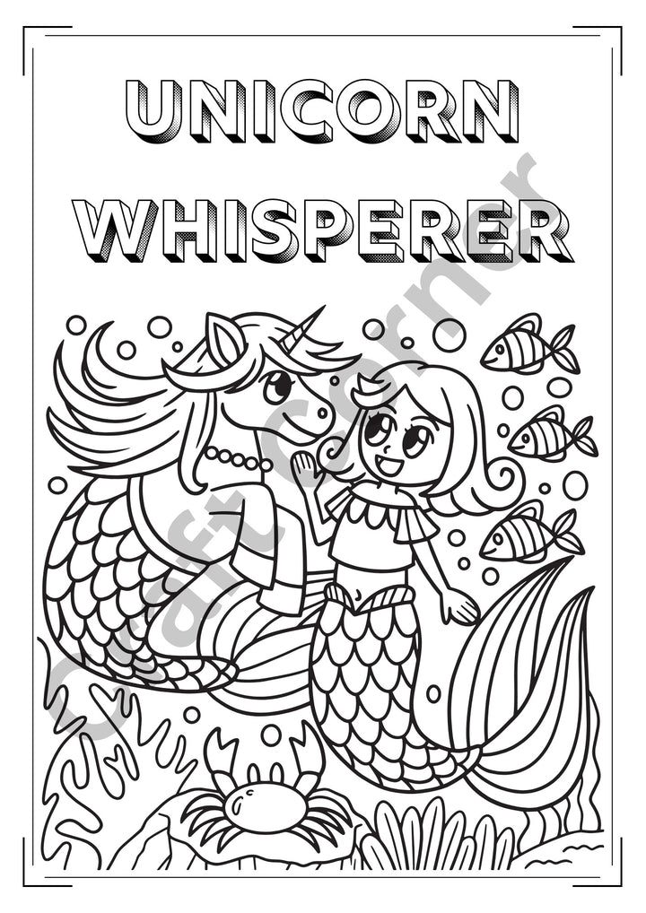 Unicorn Colouring Book - Instant Printable