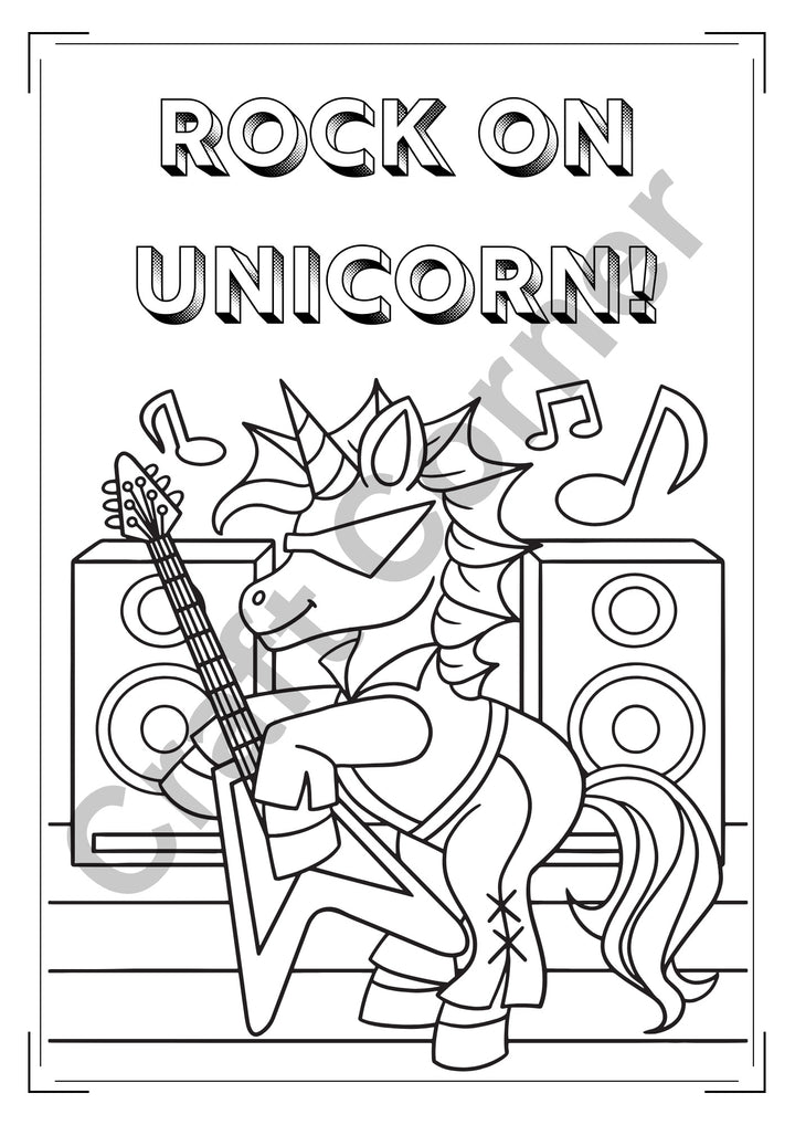 Unicorn Colouring Book - Instant Printable