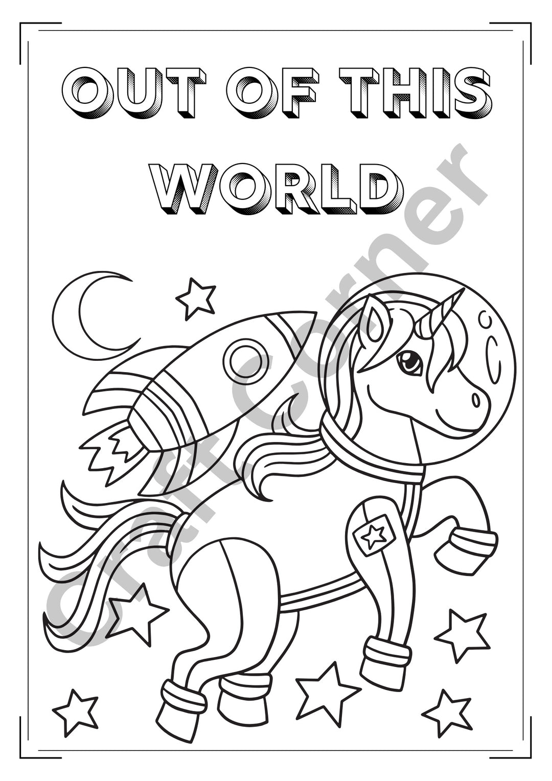 Unicorn Colouring Book - Instant Printable