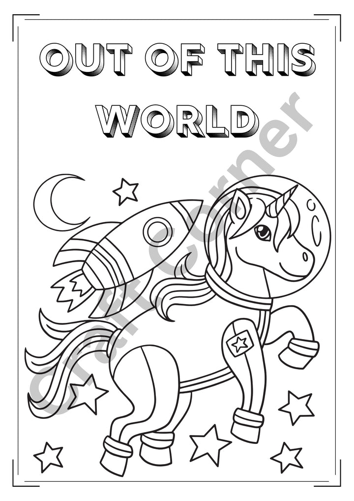 Unicorn Colouring Book - Instant Printable