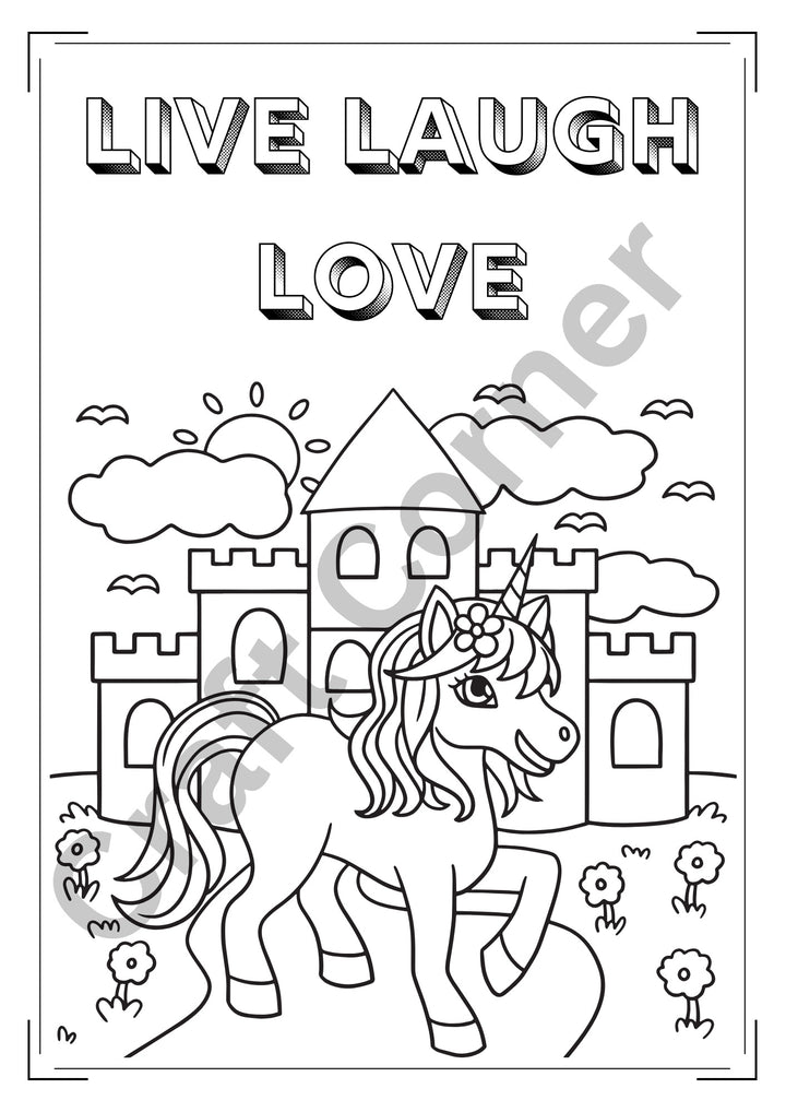 Unicorn Colouring Book - Instant Printable