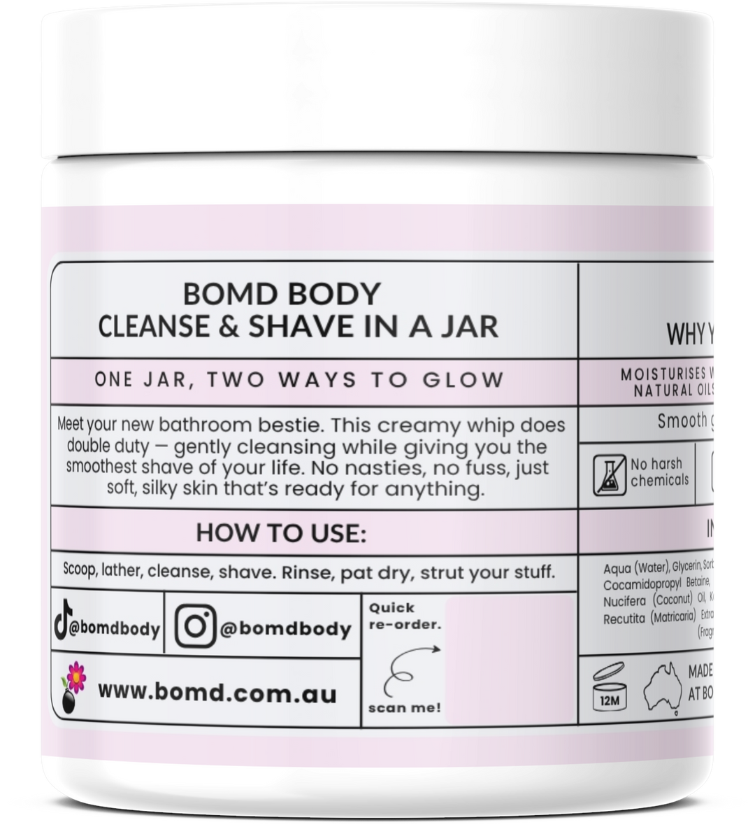 Bom Bom Whipped Body Cleanse & Shave