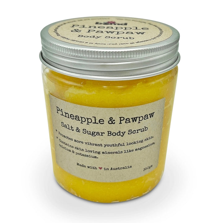 Pineapple & Papaya Exfoliating Body Scrub w/ Sea Salt Coconut Oil Vitamin E Summer Body