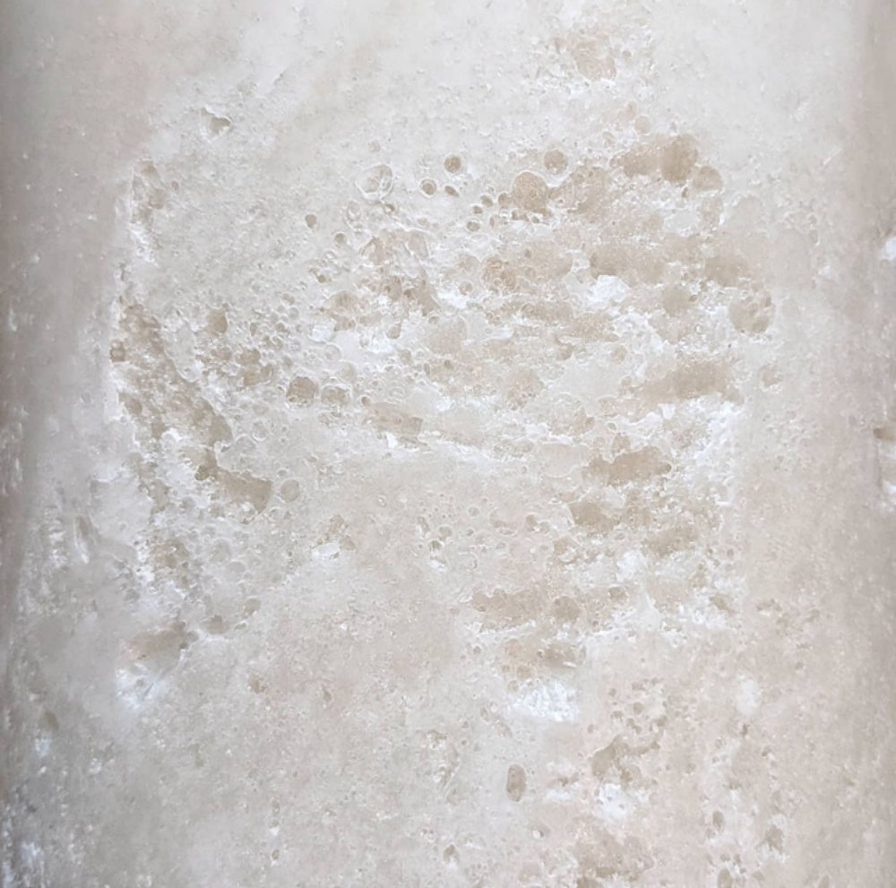 Off White Pillar Candle Rustic Relic Design