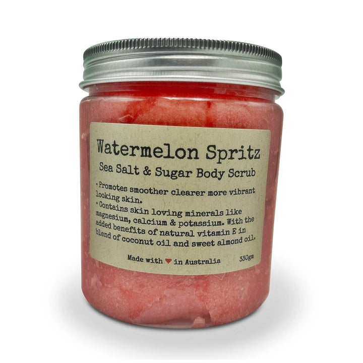 Watermelon Spritz Sea Salt Sugar & Coconut Oil with Vitamin E Summer Skin Body Scrub