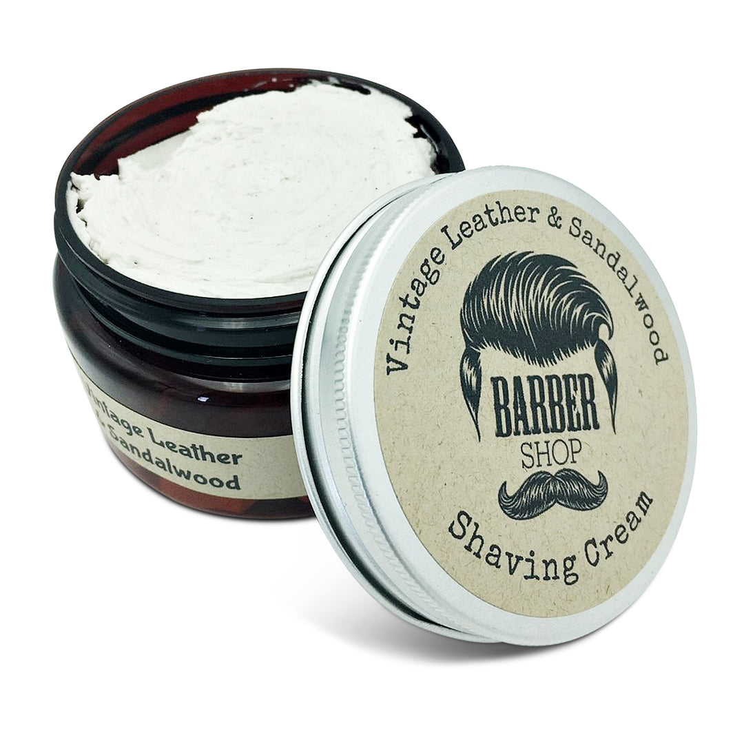 Barber Shop Vintage Leather & Sandalwood Shaving Cream 150gm