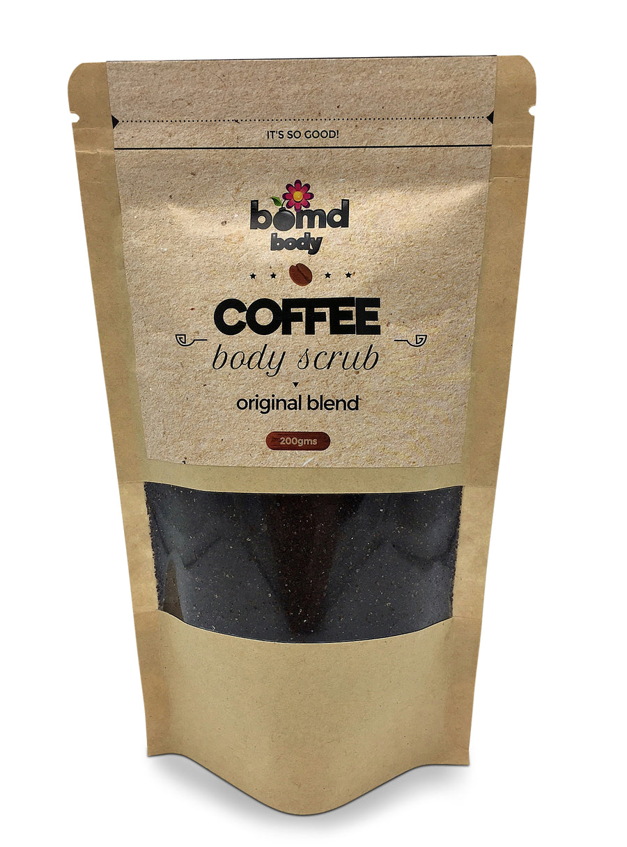 Coffee Body Scrub with Coconut Oil Original Warm Vanilla Blend with Vitamin E 200gm pack