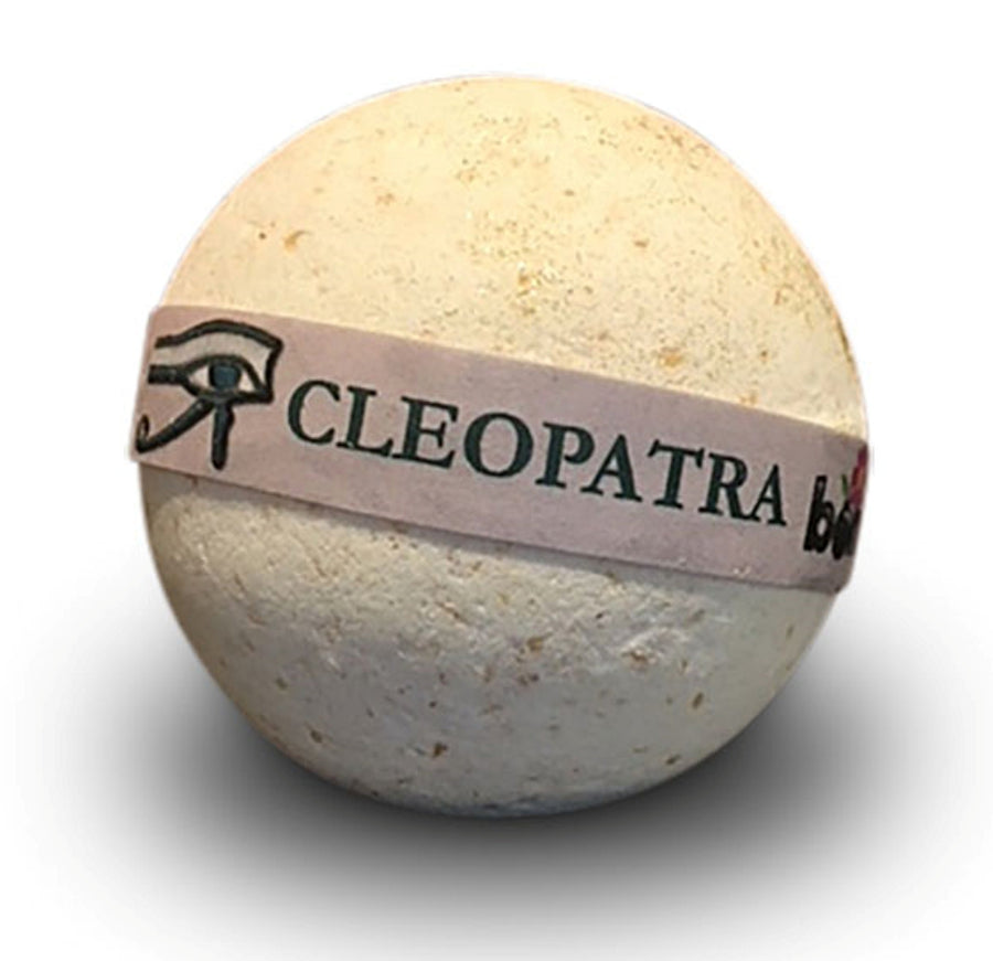 Cleopatra Milk and Oatmeal Skin Soothing Bath Bomb Soak with a touch of Gold Shimmer