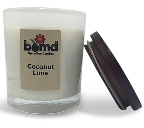 100% Hand Poured Soy Candle in Coconut Lime by Bomd Body Burns for Minimum 60 Hours 