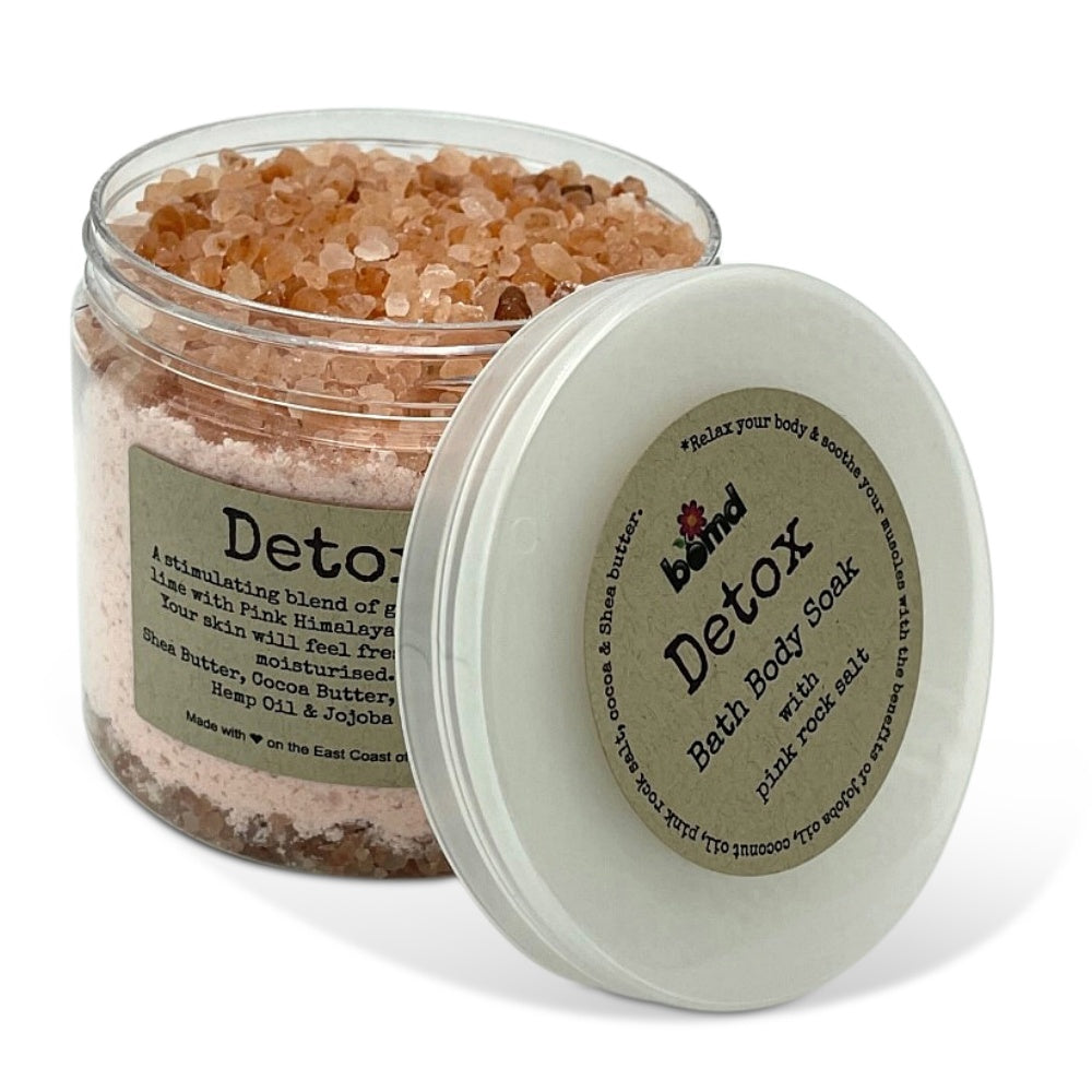 Detox Pink Salt Body & Muscle Soak Bubbling Salt Crystal Bath