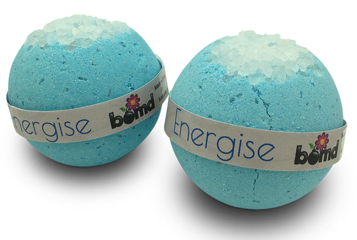 Energise Epsom Salt Fizzy Blue Bath Bomb Muscle & Mind Soak Bomb