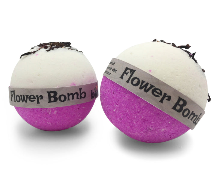 Flowerbomb Pink Lychee Hibiscus Flower Petal Bubble Bath Bomb Smells Amazing