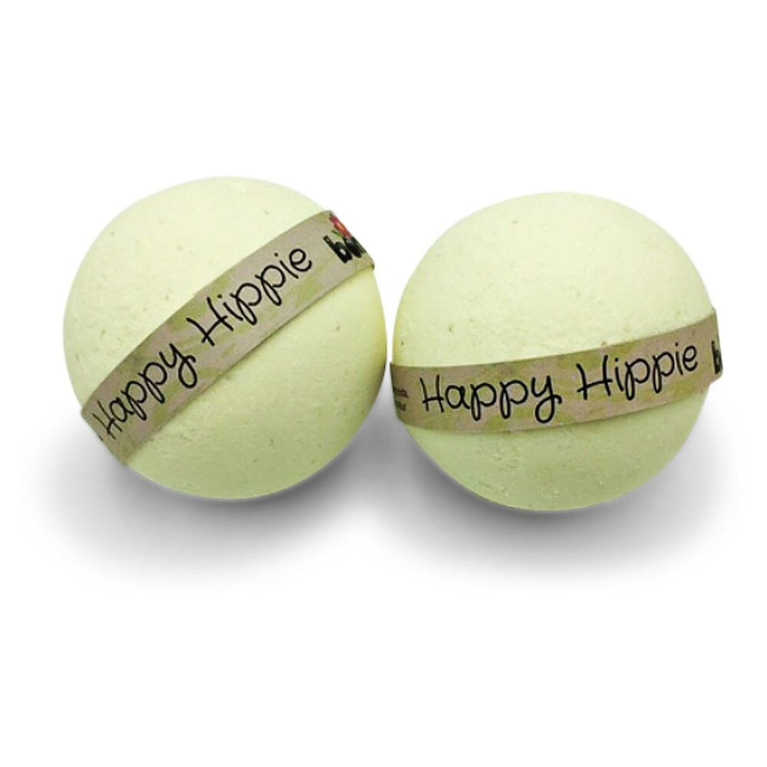 Happy Hippie Organic Hemp Oil Bath Bomb Body Soak Skin Smoothing Rich Formula 100% All Natural No Added Colour By Bomd