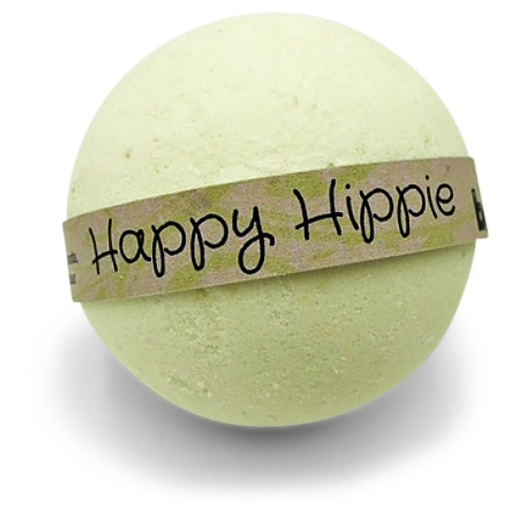 Happy Hippie Organic Hemp Oil Bath Bomb Body Soak Skin Smoothing Rich Formula 100% All Natural No Added Colour By Bomd