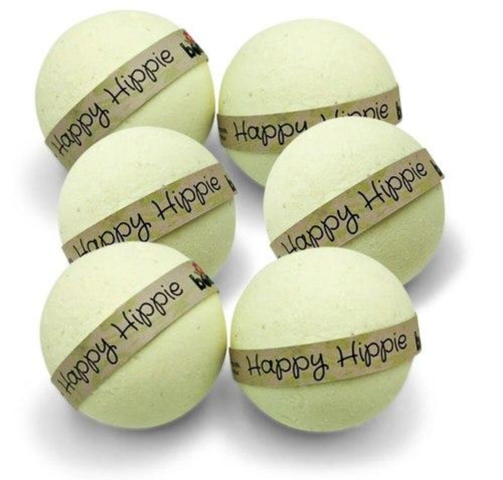 Happy Hippie Hemp Oil Skin Loving Bath Bomb Pack 6pc Set by Bomd Body