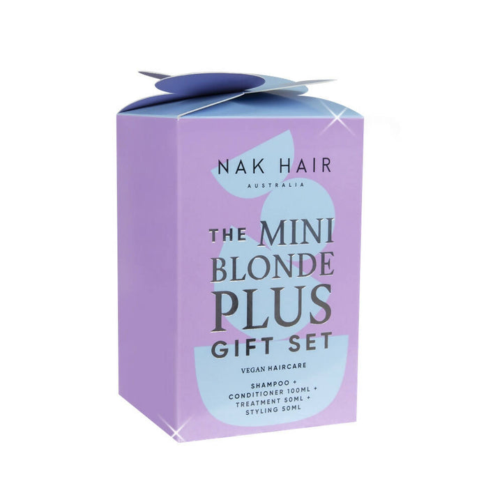 NAK hair Bon Bon Blonde Plus Holiday Collection Travel 4pc Gift Set Heart & Soul Hair