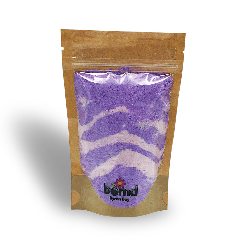 Love Spell Fizzing Purple and Lilac Bubble Bath Dust with moisturising Oils & Butters Cast a Spell