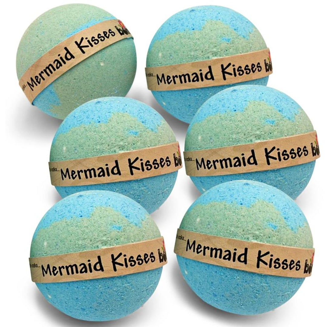 Mermaid Kisses Coconut Lime Bubble Bath Bomb Set of 6