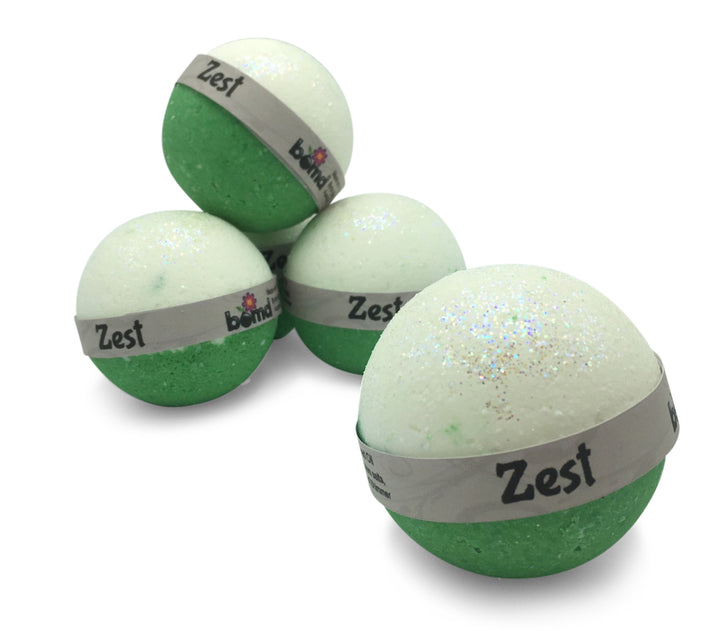 Zest Bubble Bath Bomb Full Of Beautiful Butters and Oils Your Skin Will Love By Bomd Australia