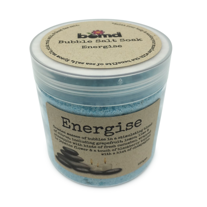 The Bath Bomb Body Soak Set includes Luxury Bath Bombs and Bubble Salt Body Soak