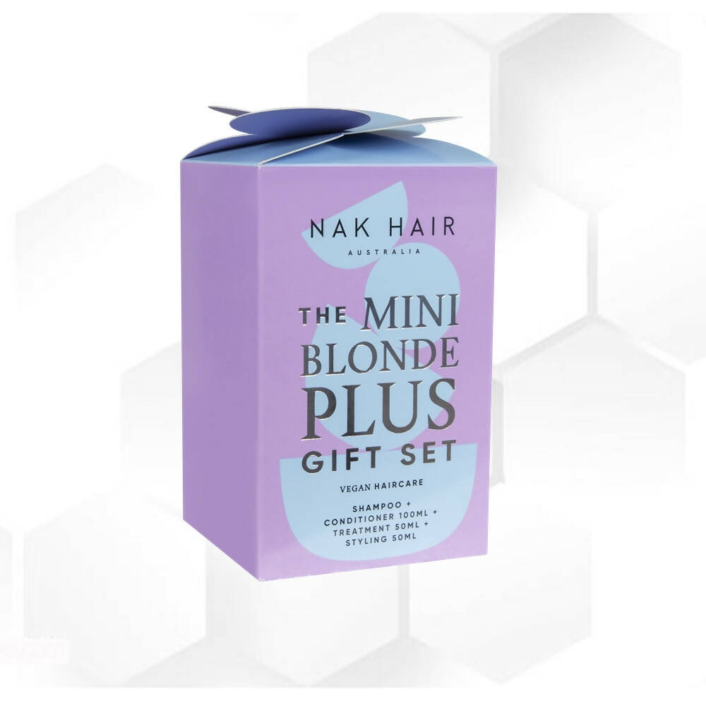 NAK hair Bon Bon Blonde Plus Holiday Collection Travel 4 pc Gift Set Heart & Soul Hair